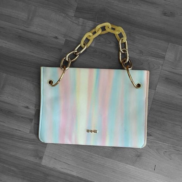 HOW House Of Want Rainbow Vegan Leather Bag Purse NWOT